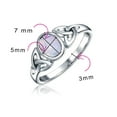 thumbnail image 4 of Bling Jewelry Womens Celtic Gemstone Trinity Knot Triquetra Ring Thin Band Ring Sterling Silver, 4 of 6