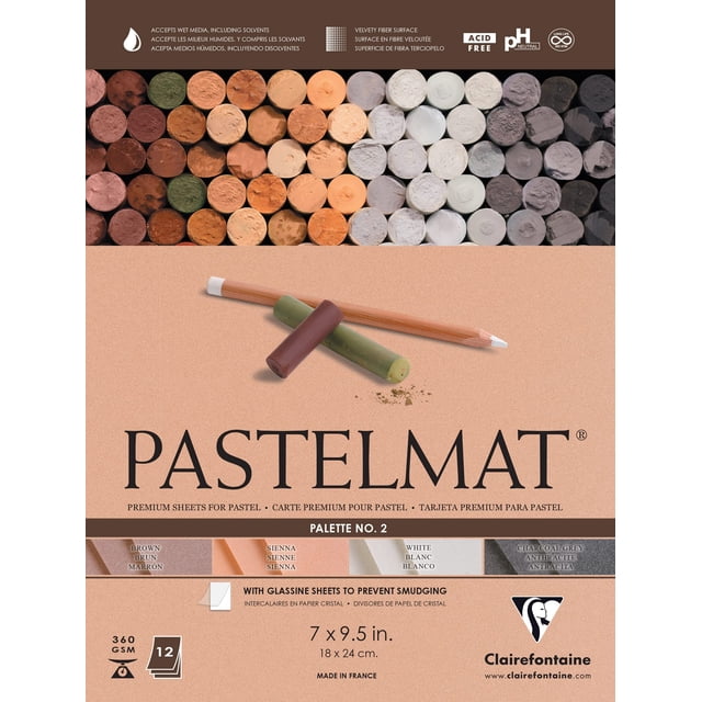 Paleta Pastelmat Pad Clairefontaine n.º 2, 18 x 24 cm, 360 g