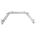thumbnail image 4 of Ingo 13/16" Double Bay Window curtain rod Adjustable 20"-36", 38"-72" - Satin Nickel,(ABay-89-5D), 4 of 4