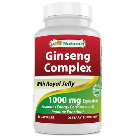Best Naturals Ginseng Complex 1000 mg 60 Capsules (Best All Natural Ed Supplements)