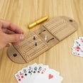 thumbnail image 4 of Yokua Travel Folding Cribbage Board With Metal Pegs Portable Indoor Board Game, 4 of 8