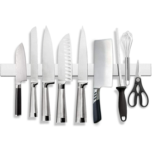 SURJDE Magnetic Knife Holder for Wall, 20 Inch Magnetic Knife Strip Block, Knife Magnetic Strip Bar Rack Use as Kitchen Knife Holder, Knife Rack, Knife Strip, Kitchen Utensil Holder and Tool H