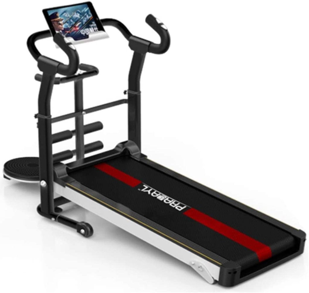 Folding Manual Treadmill with Incline, Foldable Compact Under Desk Treadmills for Home, Portable