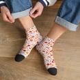 thumbnail image 3 of Fuzoiu Hello Autumn Maple Leaf Print Adult Socks, Crew Moisture-wicking Socks, Unisex Cushion Crew Socks,Casual Sports Ankle Socks, 3 of 7