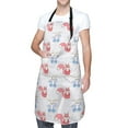 thumbnail image 3 of Uemuo Red Squirrel And Blue Rabbit Pattern Waterproof Apron Adjustable Dishwasher Apron- Apron for Women Men Heavy Duty Work Apron for Dishwashing Chemical Lab, 3 of 9