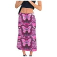 thumbnail image 2 of IROINNID Women's new fashion casual high waist bohemian casual Ankle Elastic Waist Long Print Skirt, 2 of 7