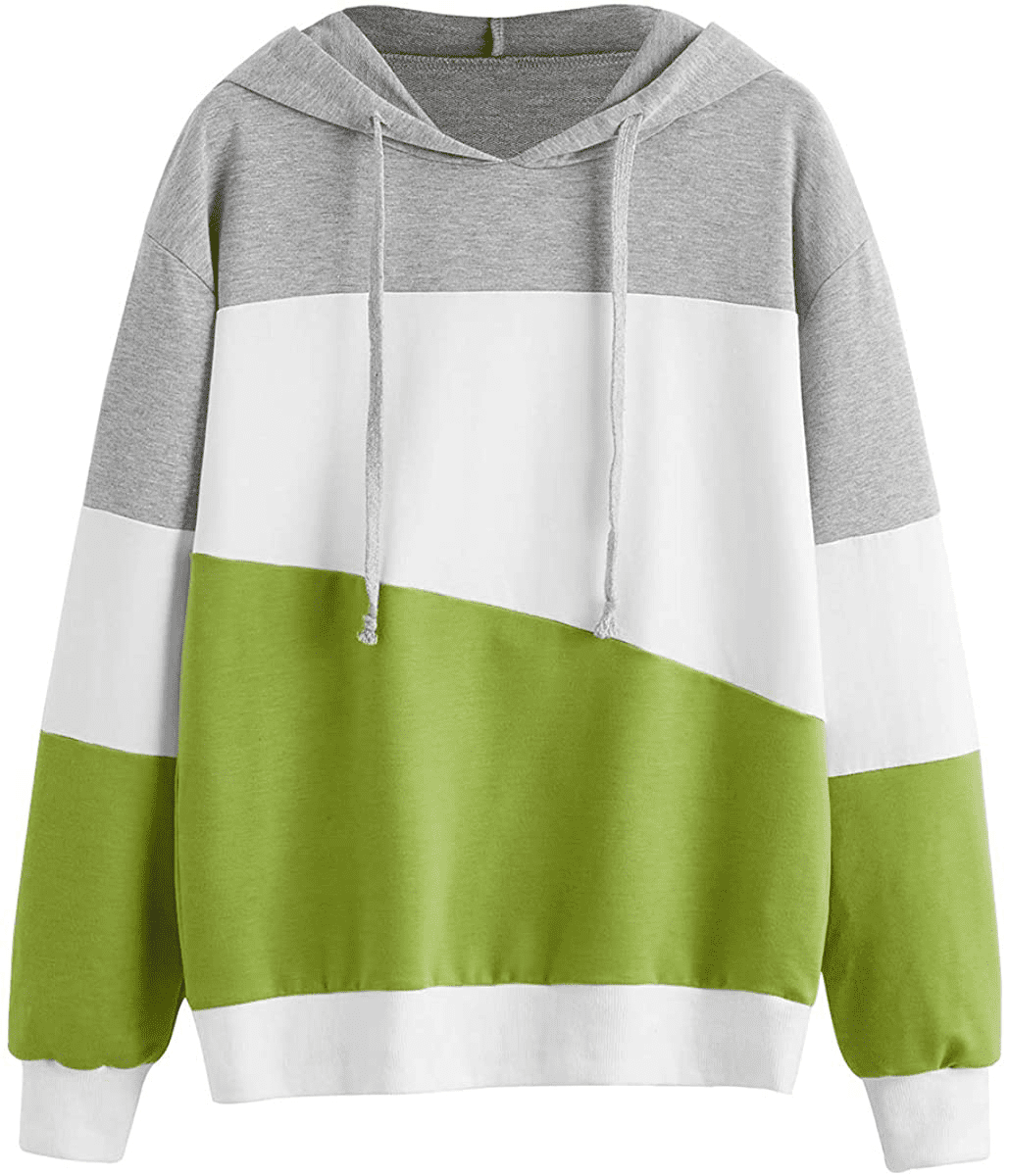 SweatyRocks SweatyRocks Women\'s Colorblock Half Zip Long Sleeve Crop Jacket 並行輸入品 Women's Letter Print Color Block Crop Sweatshirt Long