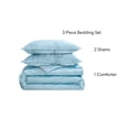 thumbnail image 3 of Paris Hilton 3-Piece Cordelia Satin Blue Comforter Set, Full/Queen, 3 of 11