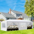 thumbnail image 1 of Zimtown Carpa para Bodas y Fiestas Al Aire Libre con Dosel para Cenador con Tubos en Espiral de 10'x30' y 8 Paredes Laterales, 1 of 9