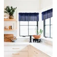 thumbnail image 5 of 2-Piece See-Through Faux Silk Valance – Semi-Sheer Rod Pocket Curtains (55"x18" Each) GHL18 Dark Blue, 5 of 5