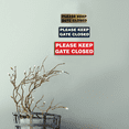 thumbnail image 5 of Basic PLEASE KEEP GATE CLOSED Sign - Silver (Large), 5 of 5