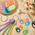 thumbnail image 5 of 80Pcs 8 Colors Paper Thread Drops 1.97x1.4Inch Teardrop Floss Bobbin Drops Cross Stitch Thread Organization with Iron Floss Ring for Craft Sewing Storage, 5 of 6