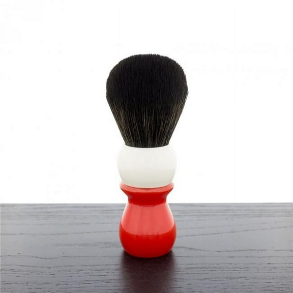 WCS Two-Tone Tall Synthetic Shaving Brush, Red and White