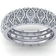 thumbnail image 2 of 2.00Ct Round Cut Natural Diamond 3Row Anniversary Eternity Band Ring Solid 14k Gold IJ I1, 2 of 3