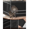 thumbnail image 5 of Large  Cage,  Enclosure Indoor with Litter Box,  Playpen for Adult Cats, Kittens & Small , Multi-Level Kennel, Pet Playpen with  Floor, Black, 5 of 6