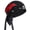 Red, variant on Biker Wrap Skull Rivet Cap Unisex Do Du Rag Leather Doo Rag Flame Cap with Snug Fit for Riding