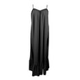 thumbnail image 4 of Franhais Women's Sleeveless Long Dress, Spaghetti Strap Solid Color Tie-Up Backless Side Pockets Loose Fit Holiday Dress, 4 of 6