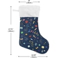 thumbnail image 2 of Coolnut Christmas Stocking Personalized Space Planet Large Candy Stocking Hanging Gift Xmas Stockings Decoration 1 PC for Family Holiday Party Ornaments Decor Fireplace, 2 of 7