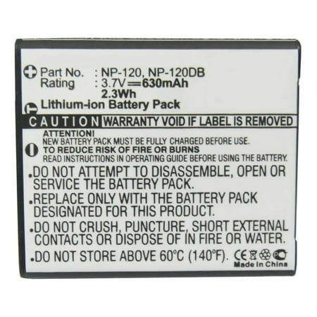 Image of Batteries N Accessories BNA-WB-L8889 Digital Camera Battery - Li-ion 3.7V 630mAh Ultra High Capacity - Replacement for Casio NP-120 Battery