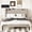 Beige, variant on Frostbloom Velvet Upholstered King Platform Bed Frame with Storage Headboard Shelf, USB & Type-C Charging Ports, Black