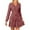 Pink, variant on Women's Velvet Dress with Belt V-Neck Long Sleeve Elegant Tunic Stretchy Soft Comfortable Party Wear Casual Office Dress