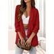 thumbnail image 4 of Blazer PRETTYGARDEN para mujer, casual, manga larga, 2024, color rojo, 4 of 6