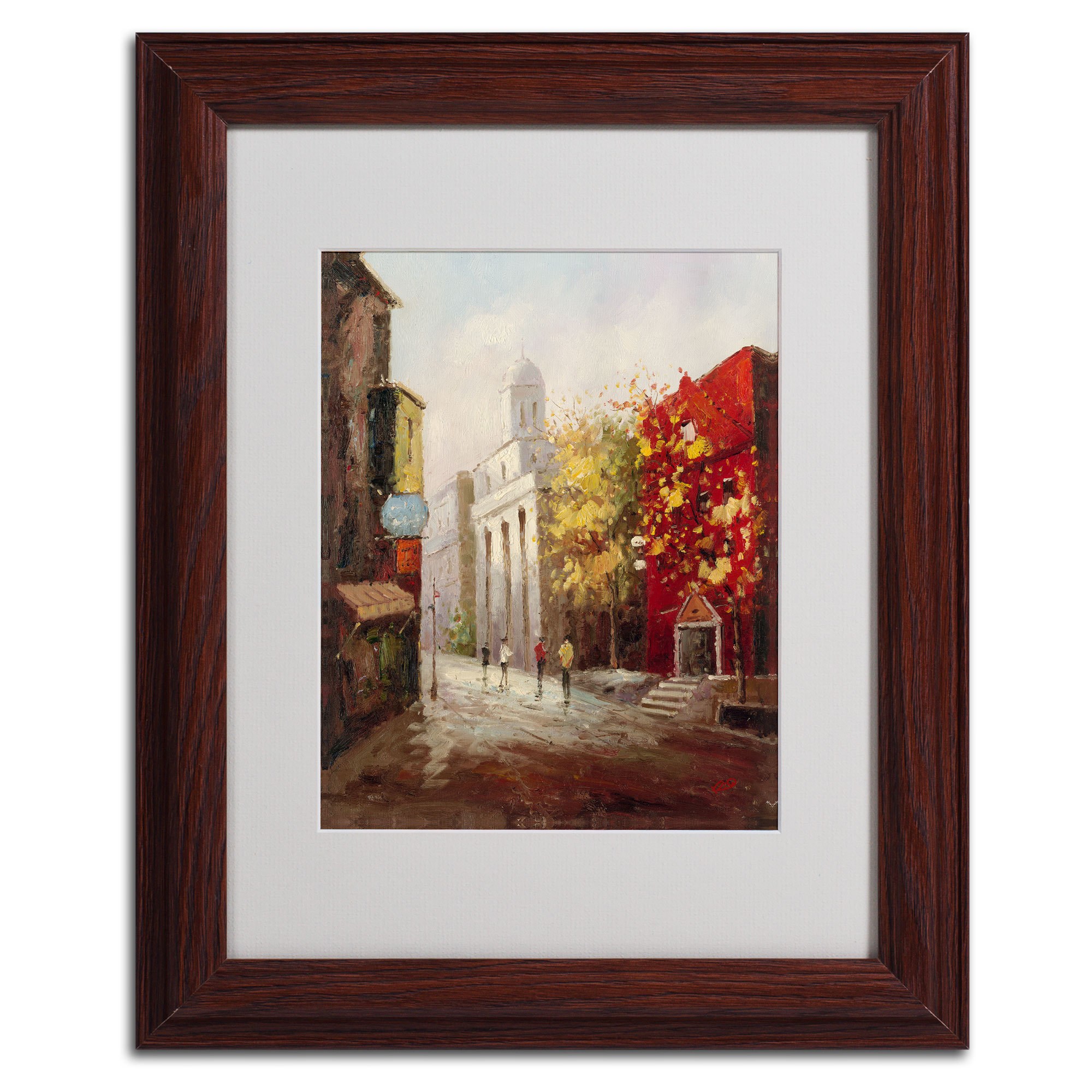 Trademark Fine Art "Sunday Morning in Bari Italy" Canvas Art by Rio, Wood Frame
