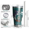 thumbnail image 6 of 30oz Boston Terrier with Bones and Paws Tumblers Stainless Steel Tumbler with Lid and Straw,Vacuum Insulated Double Wall Travel Tumbler Cups Mug with Cleaning Brush for Coffee,Tea, 6 of 7