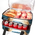 thumbnail image 5 of Bear Double Layered Insulated Refrigerated Lunch Bag with Two Compartments, Large Capacity, Hand Carry - 7.1x11.4x16.1 Inches, 5 of 6