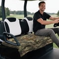 thumbnail image 4 of KUIFORTI Camo Deer Head Golf Cart Seat Cover Comfortable Thick Travel Sports Cart Seat Cushion Covers Fashion Fits for EZGO, Yamaha, Club Car and More 2 Seats Golf Carts, 4 of 7