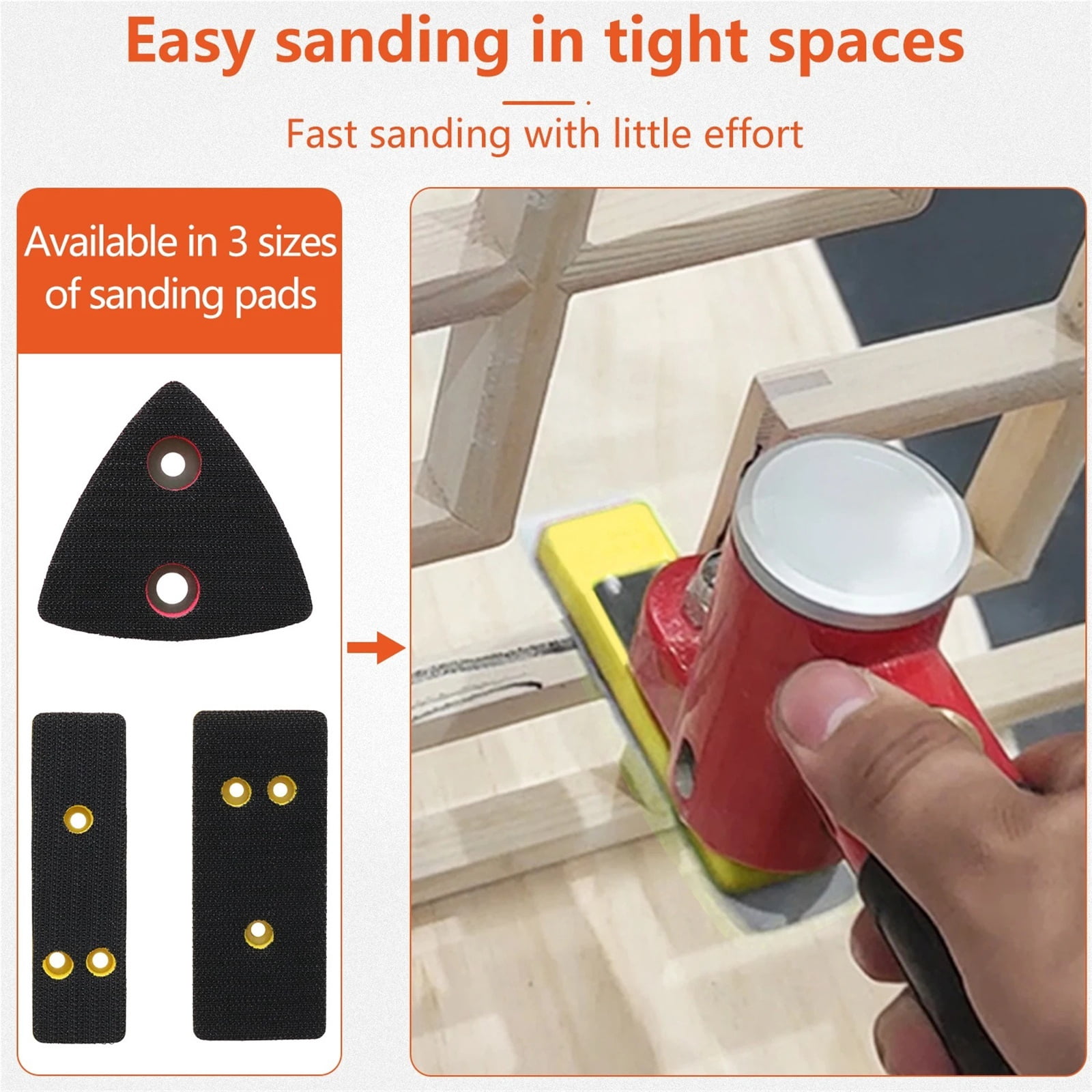 Pneumatic Sandpaper Polisher Tool Triangle Air Random Orbital Sander Machine for Woodworking Polishing and Metal-polishing - Multi-Purpose Tool
