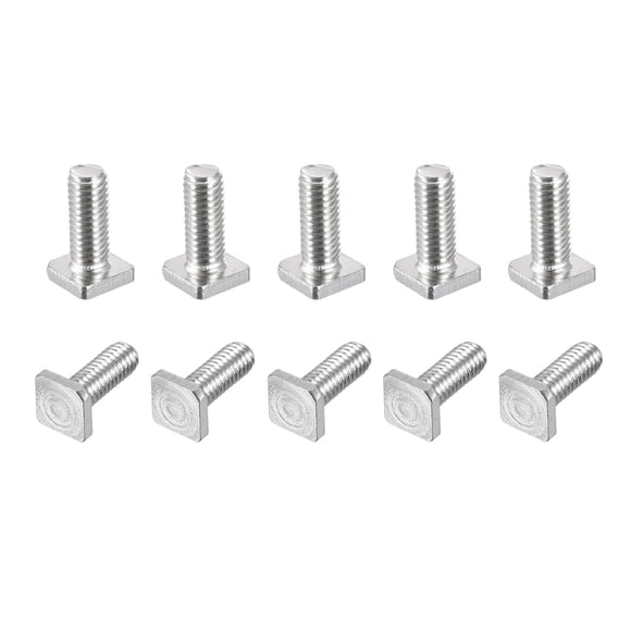 Unique Bargains Square Head Bolt, 10 Pack M6x16mm Carbon Steel Grade 4.8 Square Screws