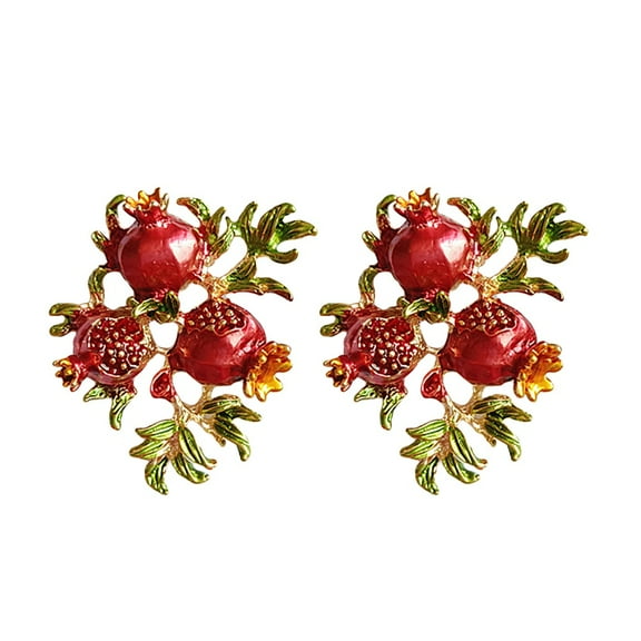 Minkissy 10Pcs Pomegranate Ornaments Red Pendant Charms for Christmas Mother's Day Valentine's Day