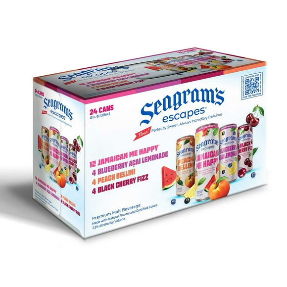 Seagram's Escapes Ready To Drink Variety Pack, 12 fl. oz. can, 24 pk.