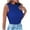 Blue, variant on Besolor Summer Tank Tops for Women Texture Crewneck Sleeveless Basic Tee Shirts Casual Slim Fitted Going out Blouse