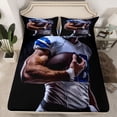 thumbnail image 2 of Homewish Sport Football Twin Sheet Sets 3pcs for Children Teens Adults,Rugby Gaming Twin Fitted Sheet Microfiber,Ball Gamer Breathable Flat Sheet,Lightweight Room Decor, 2 of 7