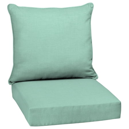 Arden Selections Outdoor Deep Seating Cushion Set 24 x 24, Aqua Leala