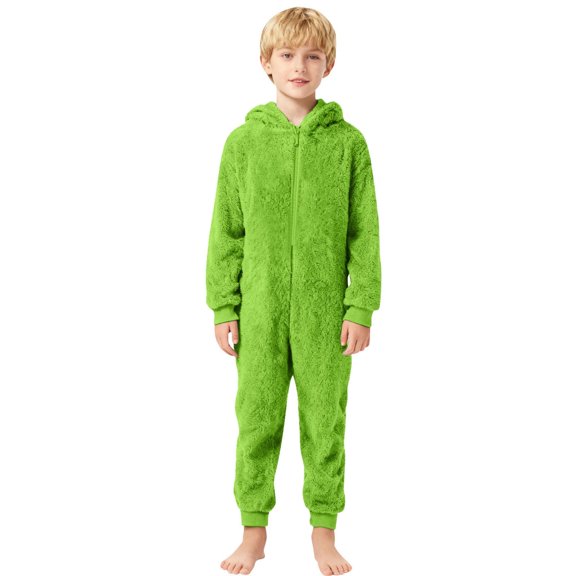 REDARER Soft Full Romper Jumpsuit for Boys Girls Winter Warm Outfit with Non Grip Soles for Baby Kids Indoor Outdoor Activities,Size:9-10 Years