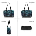 thumbnail image 6 of FORMRS Canvas Laptop Tote Bag for Women with 15.6" Computer Compartments Shoulder Handbag, Blue Mountains, 6 of 7
