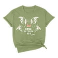 thumbnail image 1 of T-shirt à Manches Courtes Imprimé Chauve-Souris Mignon Halloween pour Femmes, 1 of 3