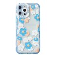 thumbnail image 1 of Funda transparente suave TUNC para iPhone 13 Pro Max con flor a prueba de golpes azul, 1 of 5