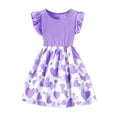 thumbnail image 1 of FYDUU Robes Décontractées pour Filles Manches à Volants Col Rond Imprimé Floral Robe d'Été Décontractée Quotidienne Robe de Vacances Ligne A Boho Décontractée, 1 of 6