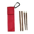 thumbnail image 5 of CoudarTitie Reusable Foldable Detachable Travel Chopsticks with Storage Bag, Portable Wooden Brown, 5 of 9