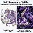 thumbnail image 4 of Mythic Dragon Realms 3D Fabric Poke Art Kit, Dragon Fabric Poke Craft | 3D Fabric Poke Art DIY Kit for Adults with Pre-Cut Squares, Handmade Fantasy Wall Decor Gift for Dragons Lovers,Navy, 4 of 9