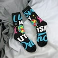 thumbnail image 5 of Picia I Love My Autism Print Athletic Socks for Men & Women – Cushioned Moisture-Wicking Crew Socks for Sports, Running, and Training, Soft & Breathable Size 5-11, 5 of 6