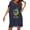 Dark Blue, variant on Alsol Lamesa Beach Coverup Women Dress Hollow Out Plus Size Swimwear Bikini Swimsuit Cover Ups Bathing Suit Coverups Female