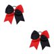 thumbnail image 1 of Minnieouse Banda para el cabello grande Nudo de lazo Elástico Color a juego Estilo pijo decorativo Coleta Titular Scrunchies Accesorios Rojo + rojo + negro 2Conjunto, 1 of 6