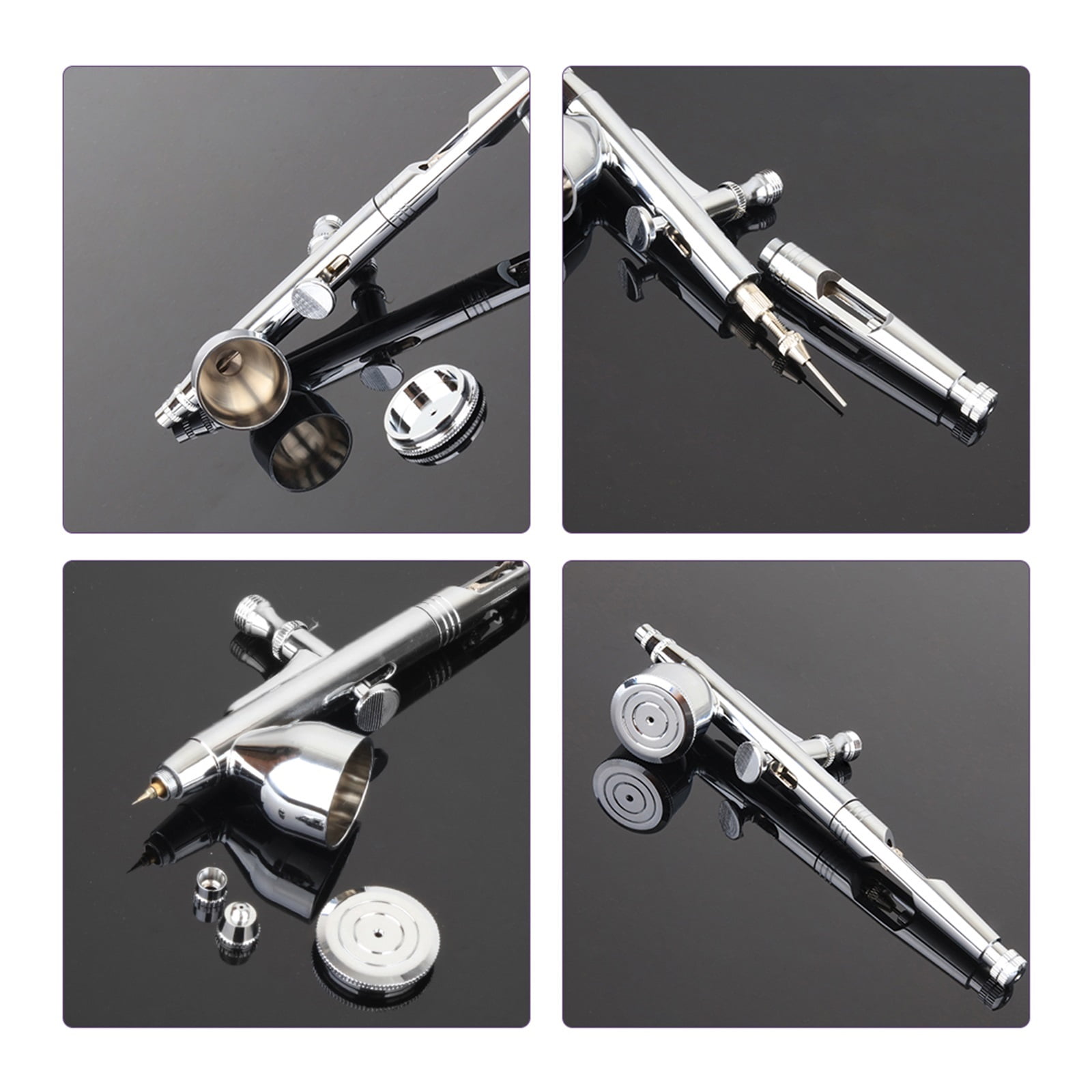 Dual Action Airbrush Pen Kit Gun Makeup 0.3MM Nozzle Air Valve Brush G 1/8 Nail Art Design With Accessories ,Easy to Operate