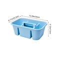 thumbnail image 3 of Multi Compartment Portable Plastic Divided Storage Tote with Handle, Sturdy Multipurpose Organizer Bin for Bathroom Cosmetic Kitchen Household Tool Craft Supplies Organization, Blue, 3 of 7