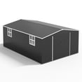 thumbnail image 6 of MUCHANT 12'x16' Outdoor Metal Storage Shed with Updated Frame Structure and Lockable Doors, Steel Garden Tool Sheds for Backyard, Patio, Lawn, 6 of 7